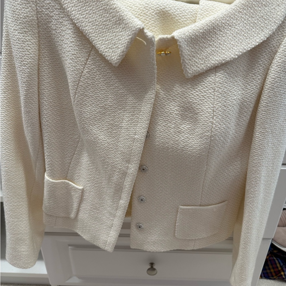 Talbots brand new winter white suit size12
